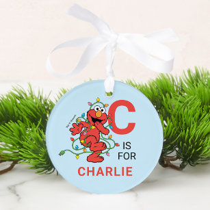 Elmo Christmas   Personalized Name & Photo Ornament