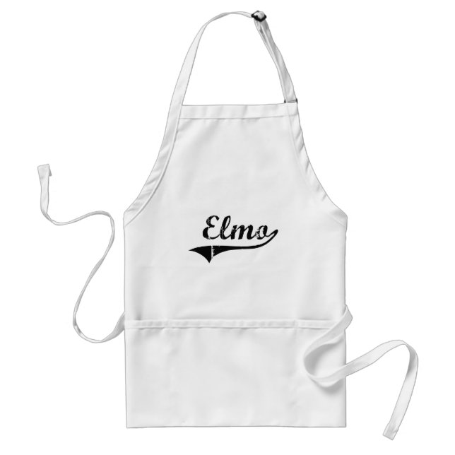 Elmo Classic Style Name Adult Apron (Front)