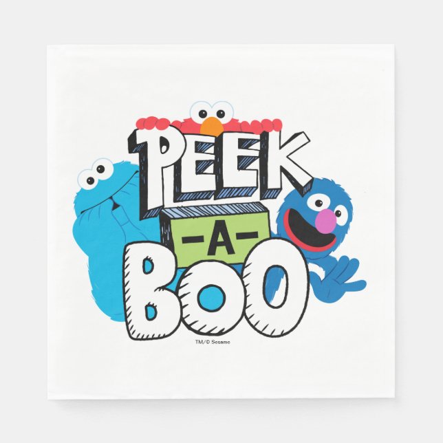 Elmo, Cookie & Grover | Peek-a-Boo Napkins (Front)