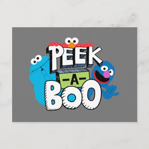 Elmo Cookie  Grover  Peek_a_Boo Postcard
