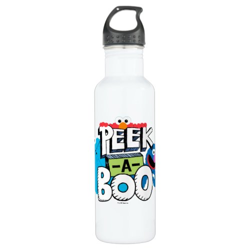 Elmo Cookie  Grover  Peek_a_Boo Stainless Steel Water Bottle