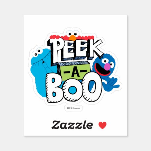 Elmo Cookie  Grover  Peek_a_Boo Sticker