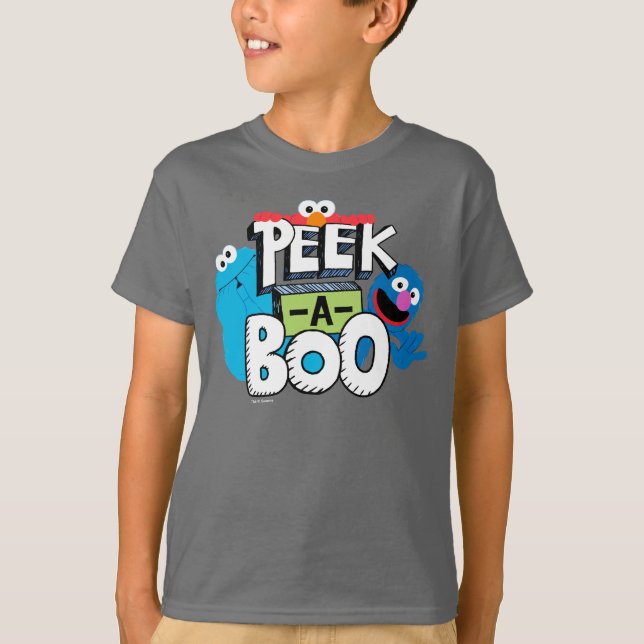 Elmo, Cookie & Grover | Peek-a-Boo T-Shirt (Front)
