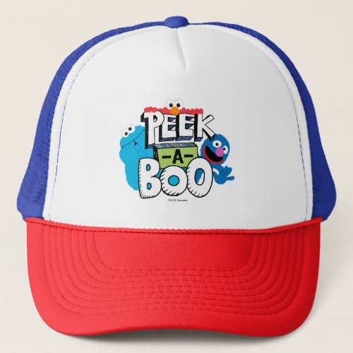 Elmo Cookie  Grover  Peek_a_Boo Trucker Hat