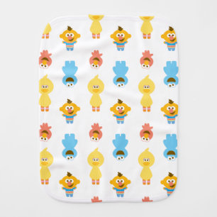 Elmo, Cookie Monster, Bert & Cookie Monster Burp Cloth