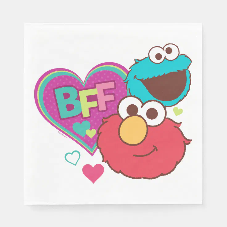 Elmo & Cookie Monster - BFF Napkins | Zazzle