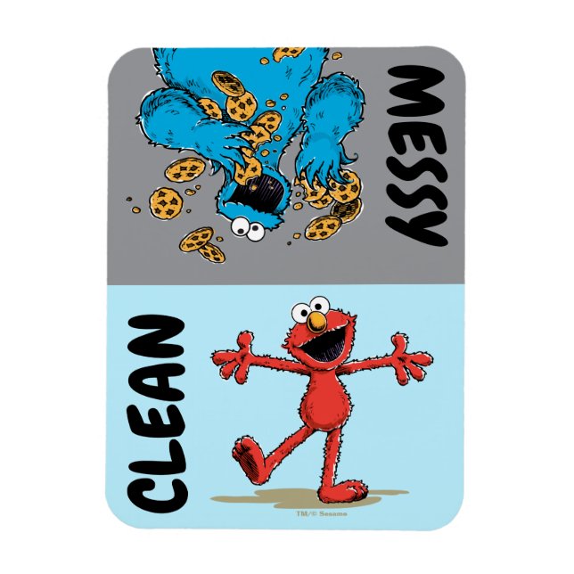 Elmo & Cookie Monster "Clean or Dirty" Dishwasher Magnet (Vertical)