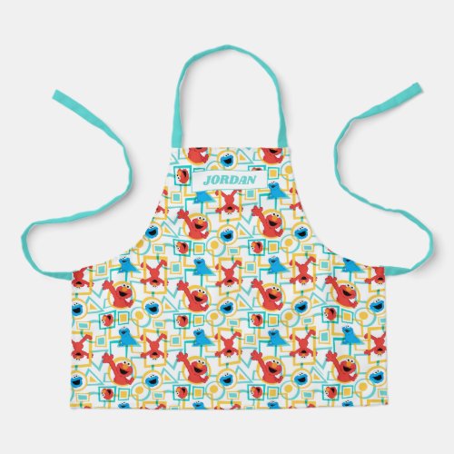 Elmo  Cookie Monster Fun Shapes Pattern Apron