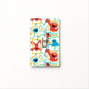 Elmo & Cookie Monster Fun Shapes Pattern Light Switch Cover