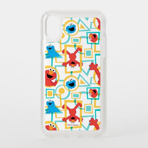 Elmo & Cookie Monster Fun Shapes Pattern Speck iPhone X Case
