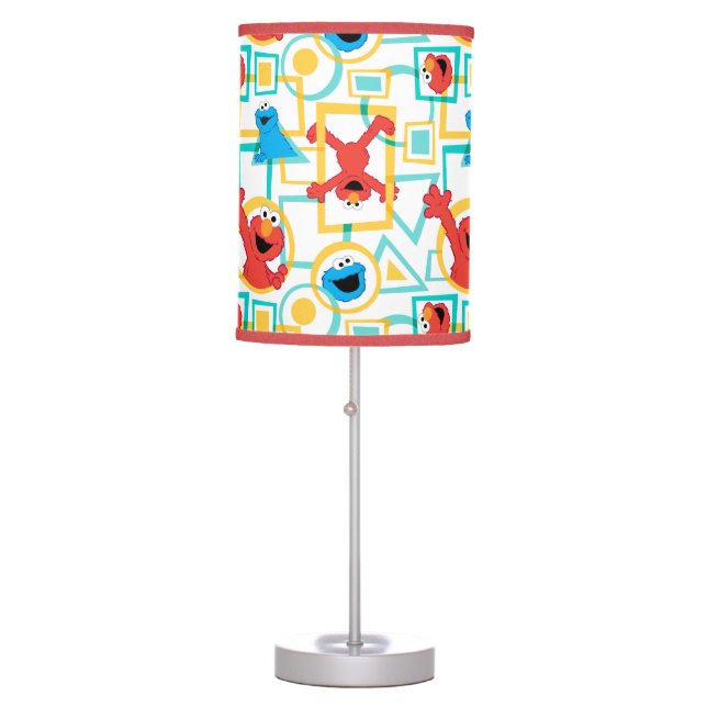 Elmo & Cookie Monster Fun Shapes Pattern Table Lamp (Front)