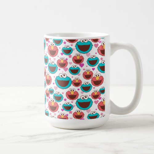 Elmo  Cookie Monster  Peace  Love Pattern Coffee Mug