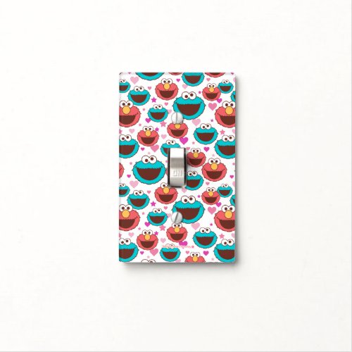 Elmo  Cookie Monster  Peace  Love Pattern Light Switch Cover