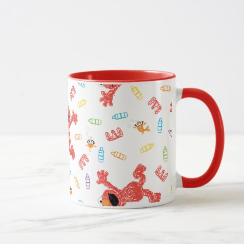 Elmo Crayon Pattern Mug