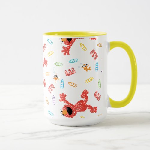 Elmo Crayon Pattern Mug