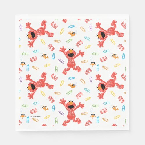 Elmo Crayon Pattern Napkins