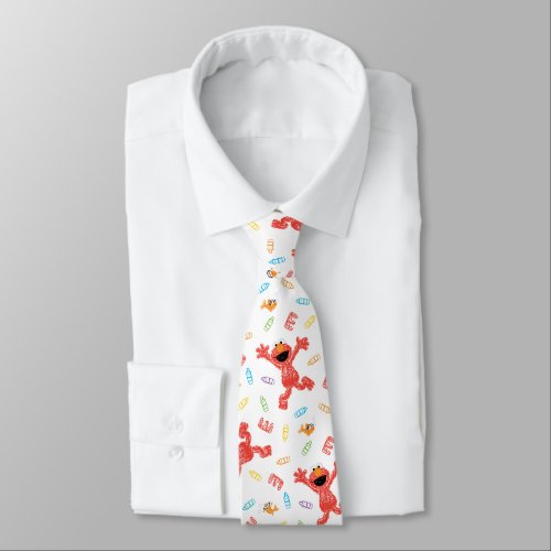 Elmo Crayon Pattern Neck Tie