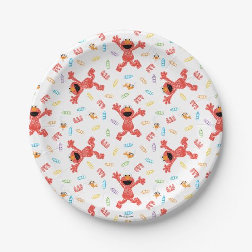 Elmo Crayon Pattern Paper Plates