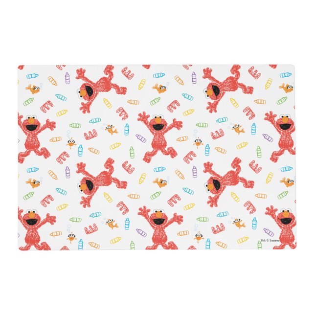 Elmo Crayon Pattern Placemat (Front)