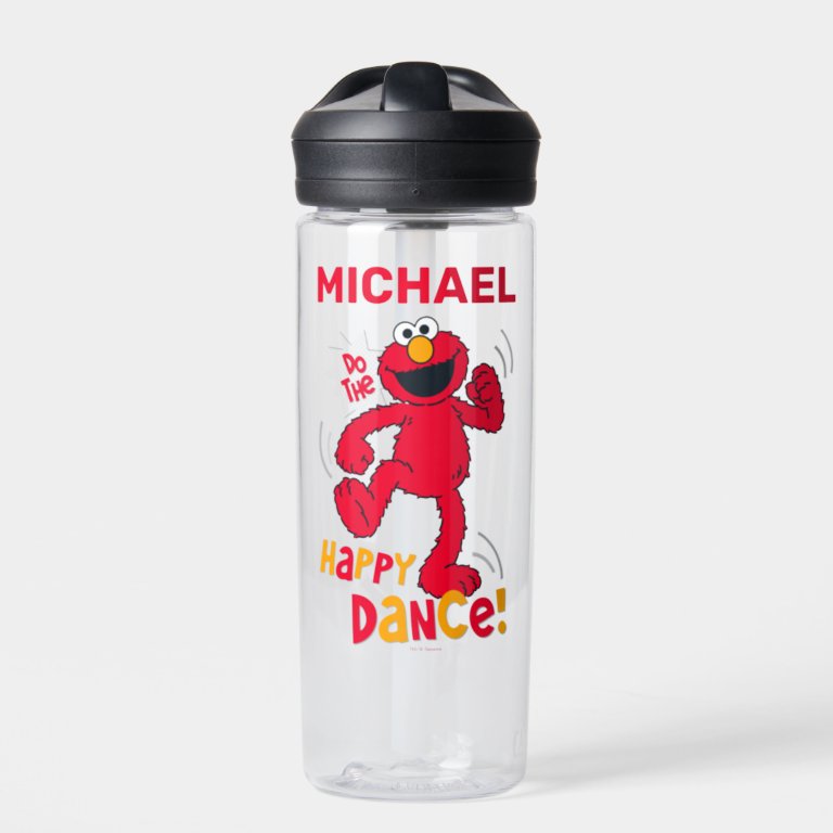 Elmo | Do the Happy Dance | Add Your Name Water Bottle