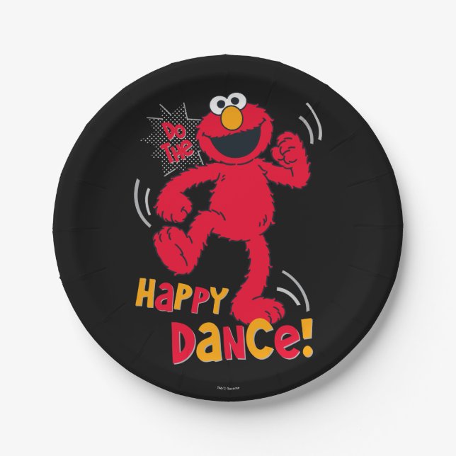 Elmo | Do the Happy Dance Paper Plates (Front)