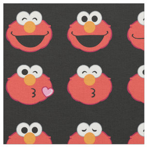 Elmo Emoji Pattern Fabric