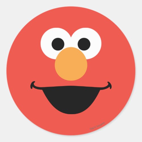 Elmo Face Art Classic Round Sticker