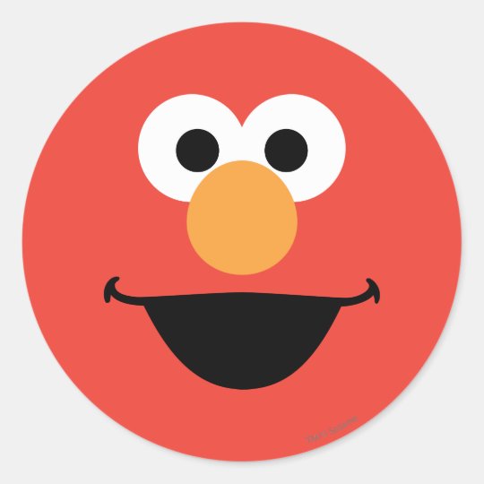 Elmo Face Art Classic Round Sticker Zazzle