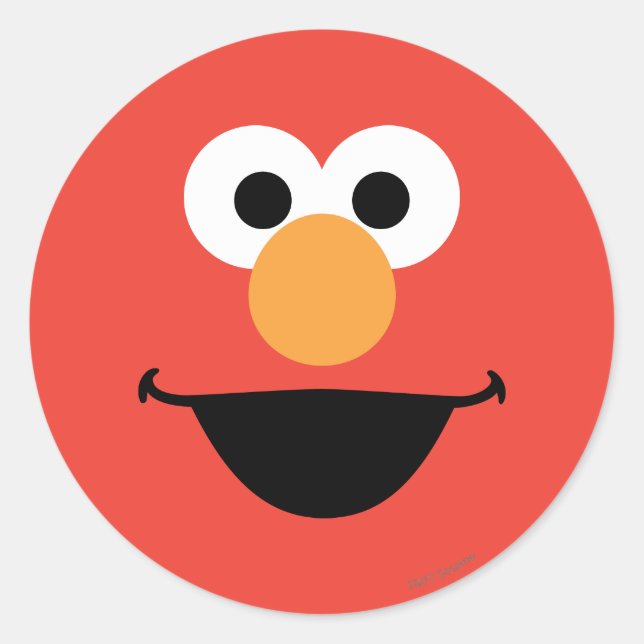 Elmo Face Art Classic Round Sticker (Front)