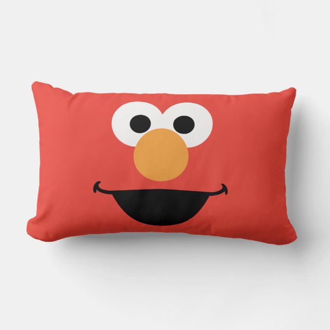 Elmo Face Art Lumbar Pillow (Front)