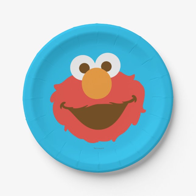 Elmo Face Paper Plates (Front)