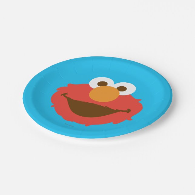 Elmo Face Paper Plates
