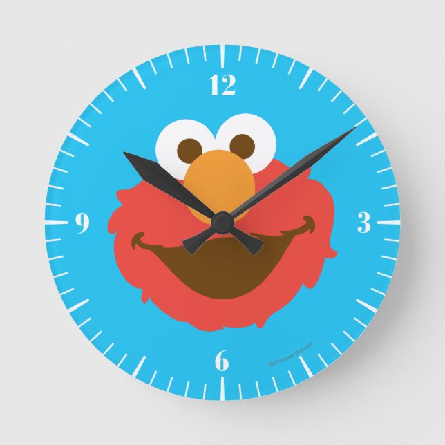 Elmo Face Round Clock (Front)