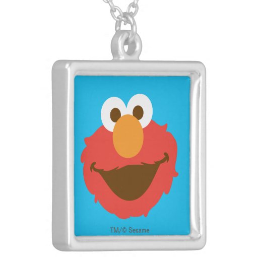 Elmo Face Silver Plated Necklace | Zazzle