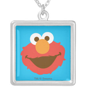 Elmo Face Silver Plated Necklace