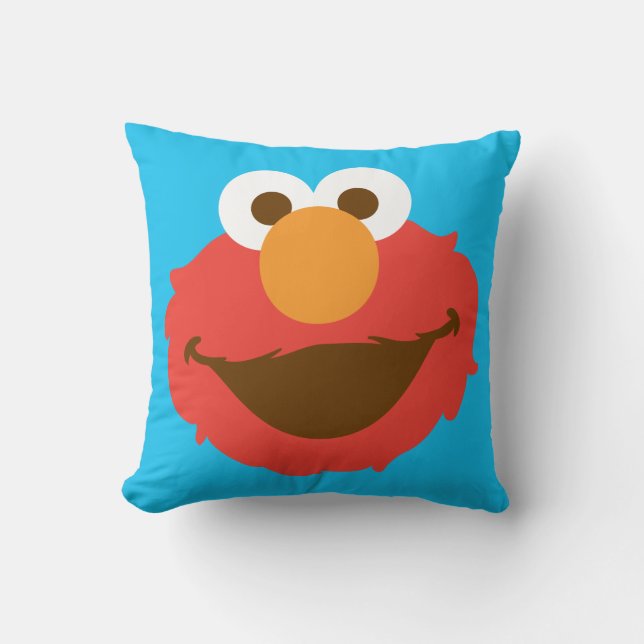 Elmo Face Throw Pillow (Front)