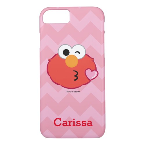 Elmo Face Throwing a Kiss  Add Your Name iPhone 87 Case