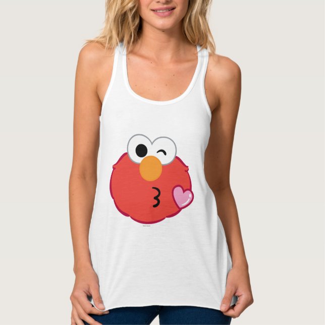 Elmo Face Throwing a Kiss Tank Top (Front)
