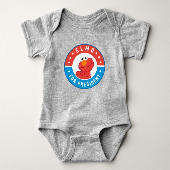 Elmo for President Badge Baby Bodysuit (Front)
