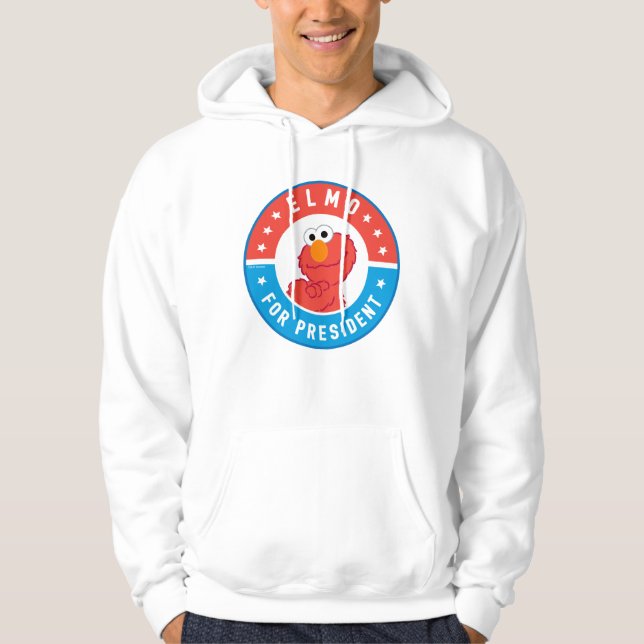 Elmo for President Badge Hoodie (Front)