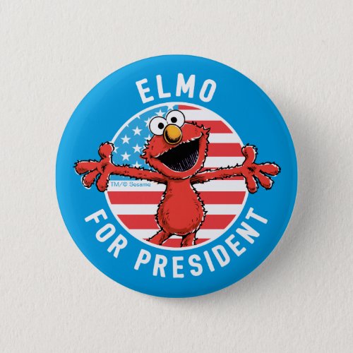 Elmo for President _ Flag Button
