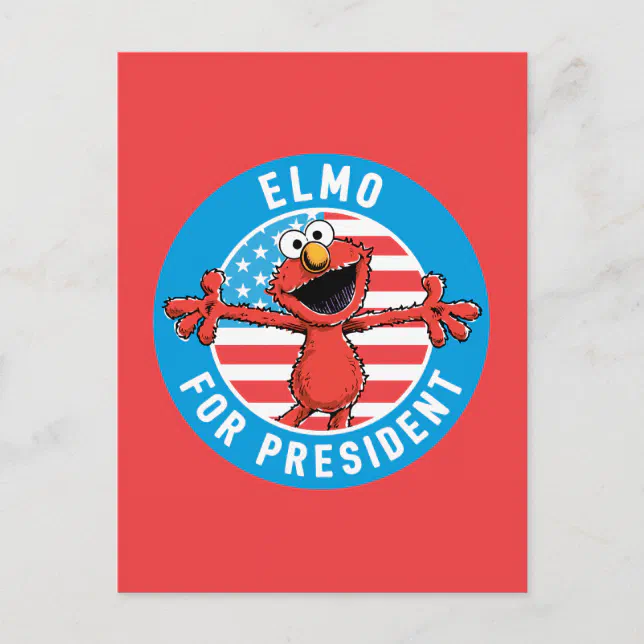 Elmo for President - Flag Postcard | Zazzle