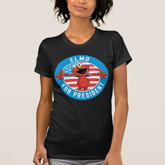 Elmo for President - Flag T-Shirt (Front)