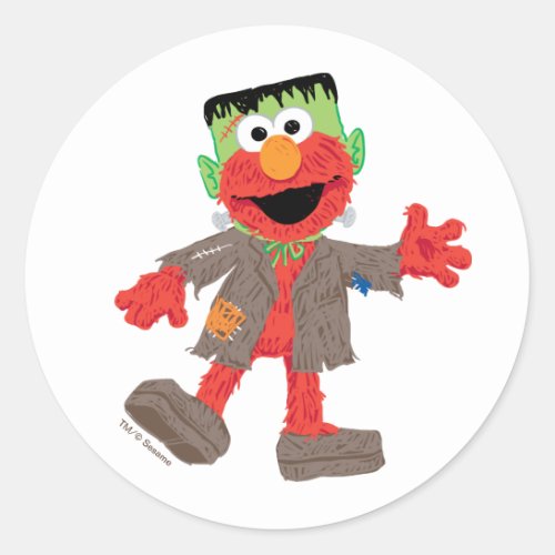 Elmo  Frankenstein Costume Classic Round Sticker