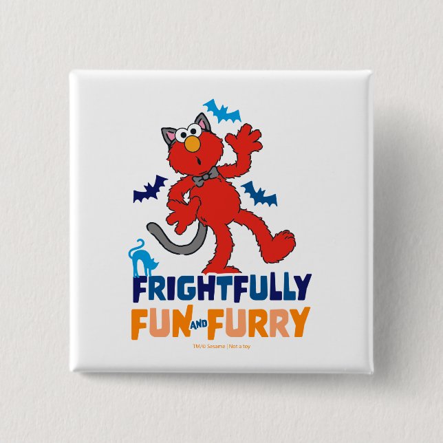 Elmo | Frightfully Fun & Furry Button (Front)