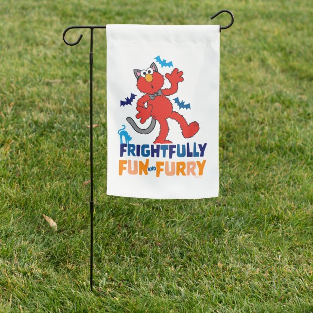 Elmo | Frightfully Fun & Furry Garden Flag (In SItu)