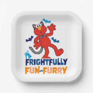 Elmo   Frightfully Fun & Furry Paper Plates