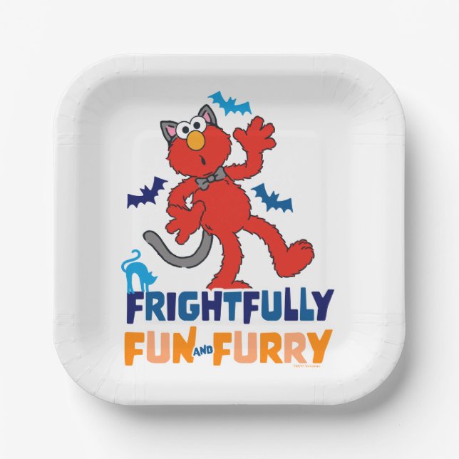 Elmo | Frightfully Fun & Furry Paper Plates (Front)