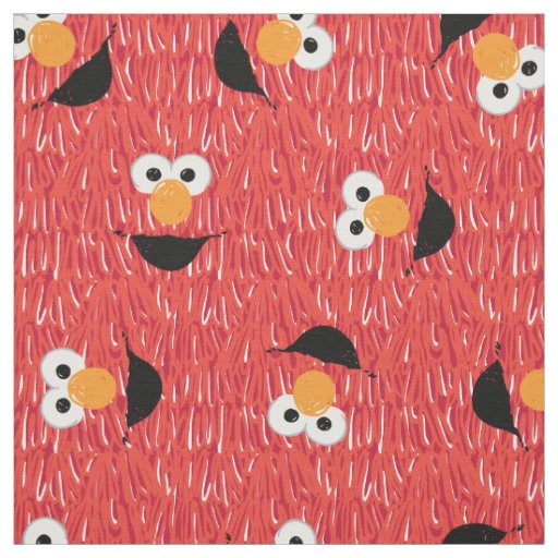 Elmo Fur Face Pattern Fabric