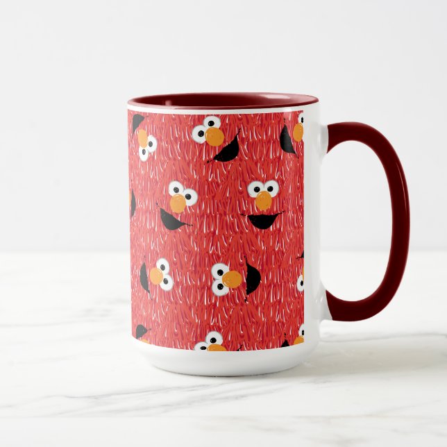 Elmo Fur Face Pattern Mug (Right)